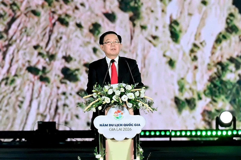 Phó Thủ tướng Chính phủ Hồ Quốc Dũng phát biểu chào mừng.