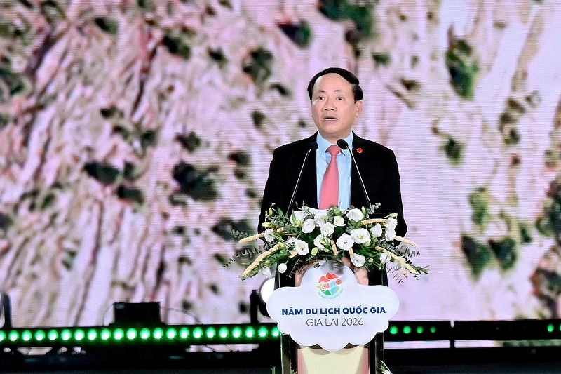 Chủ tịch UBND tỉnh Gia Lai Phạm Anh Tuấn chia sẻ tại buổi lễ.