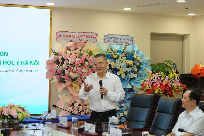 PGS.TS.BS Nguyễn Lân Hiếu – Giám đốc Bệnh viện Đại học Y Hà Nội, phát biểu.