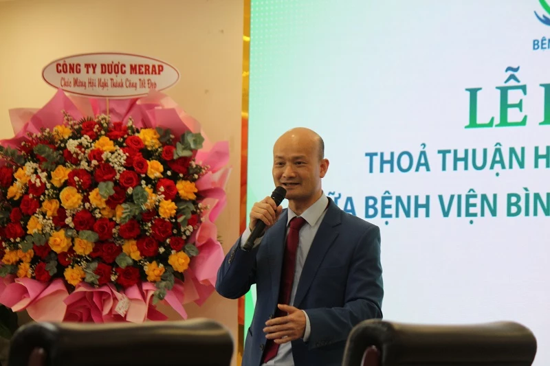 PGS.TS.BS Phạm Trường Sơn – Viện trưởng Viện Tim mạch - Bệnh viện Trung ương Quân đội 108, chia sẻ tại lễ ký kết.