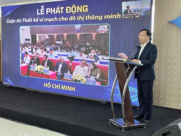 Giám đốc Sở KH&CN Đà Nẵng Nguyễn Thanh Hồng phát biểu tại lễ phát động cuộc thi.