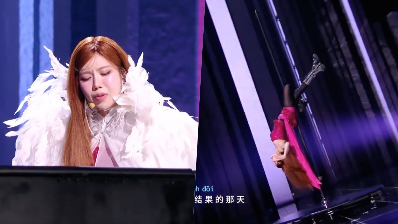 Trang Pháp treo ngược người trên cột múa tại sân khấu đầu tiên của ‘Đạp gió 2026’