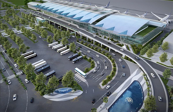 Phối cảnh dự án mở rộng nhà ga quốc tế T2 sân bay Đà Nẵng.
