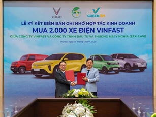Thay thế xe xăng, một hãng taxi mua 2.000 xe điện VinFast