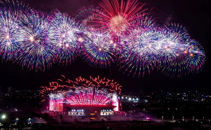 Đồng Nai bắn pháo hoa mừng lễ 30/4 tại địa bàn 12 phường