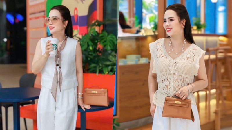 Bí quyết phối đồ mùa hè thanh lịch, hiện đại của nữ doanh nhân Tuấn Hương 