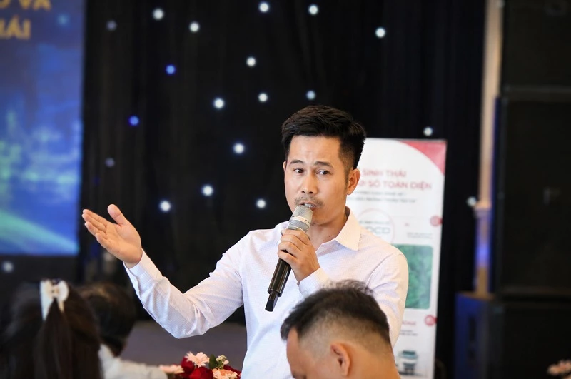 Ông Cao Quân Vũ - Giám đốc VDCD Gia Lai, chia sẻ thêm với các doanh nghiệp về mô hình.