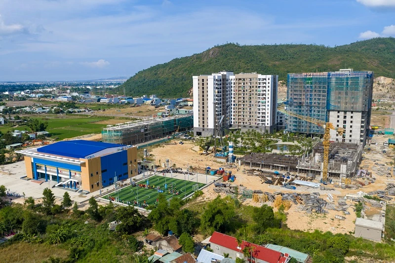 Dự án nhà ở xã hội IEC Residences Quy Nhơn đang được triển khai đồng bộ tại khu đô thị Long Vân, phường Quy Nhơn Bắc.