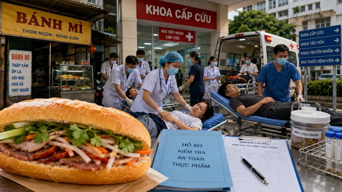 Gia Lai: 75 người nhập viện sau khi ăn bánh mì ở Quy Nhơn Đông