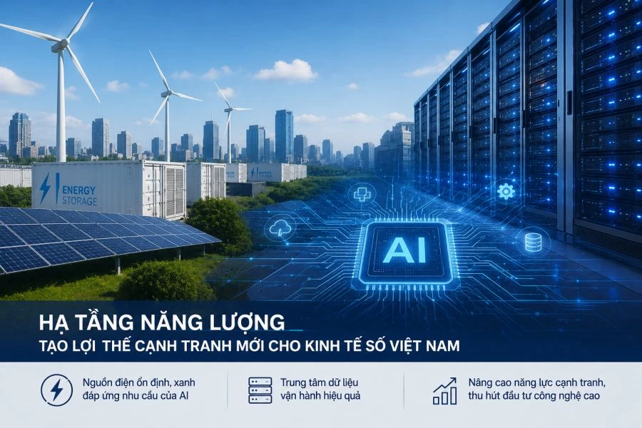 Năng lượng xanh mở thêm dư địa phát triển cho kinh tế số Việt Nam