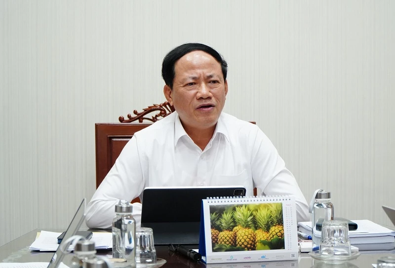 Chủ tịch UBND tỉnh Gia Lai Phạm Anh Tuấn phát biểu tại buổi làm việc.