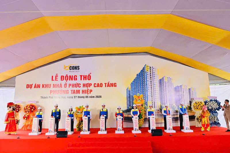 Đồng Nai: Động thổ dự án Khu nhà ở phức hợp cao tầng phường Tam Hiệp