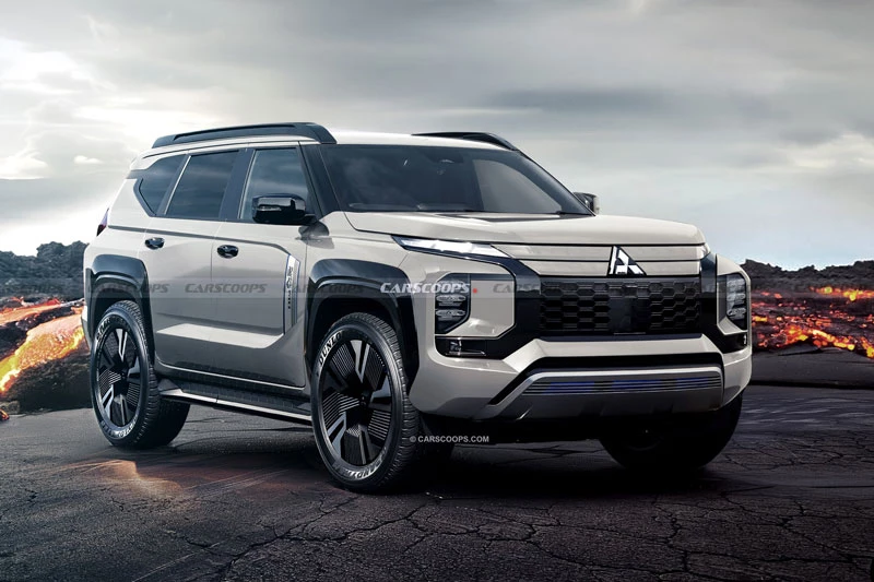 Hình ảnh rò rỉ của Mitsubishi Pajero thế hệ mới.