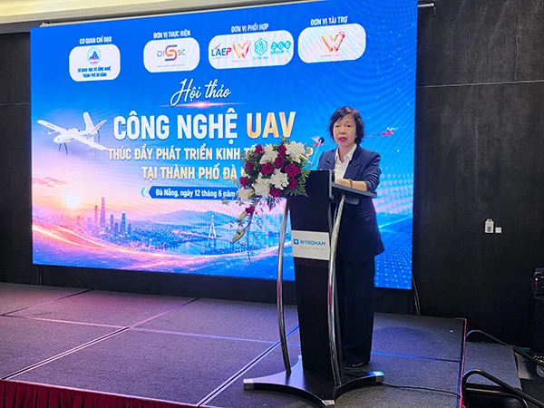 Phó Giám đốc Sở KH&CN Đà Nẵng Lê Thị Thục phát biểu tại hội thảo.