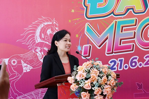 Phó Giám đốc Sở Công Thương Đà Nẵng Đỗ Thị Quỳnh Trâm phát biểu tại lễ khai mạc.