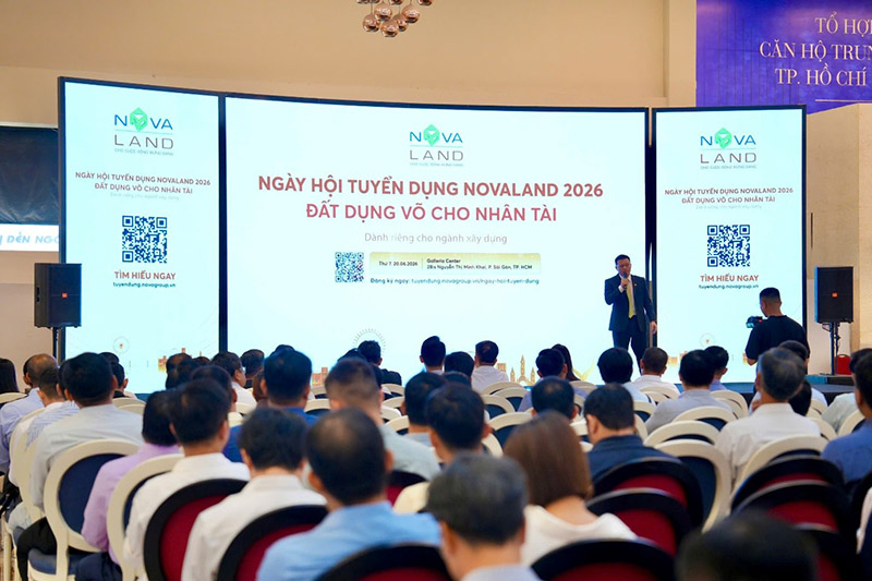 “Ngày hội tuyển dụng Novaland 2026 – Đất dụng võ cho nhân tài” thu hút ứng viên ngành xây dựng