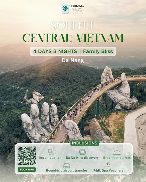 Gói Family Bliss Journey được Furama Resort Đà Nẵng thiết kế hướng đến các gia đình muốn kết hợp kỳ nghỉ biển với hành trình khám phá Bà Nà Hills.