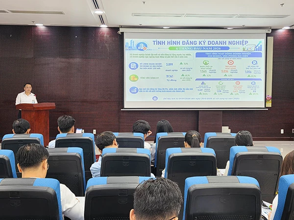 Thống kê Đà Nẵng công bố tình hình đăng ký doanh nghiệp trên địa bàn thành phố 6 tháng đầu năm 2026. Thống kê Đà Nẵng công bố tình hình đăng ký doanh nghiệp trên địa bàn thành phố 6 tháng đầu năm 2026.