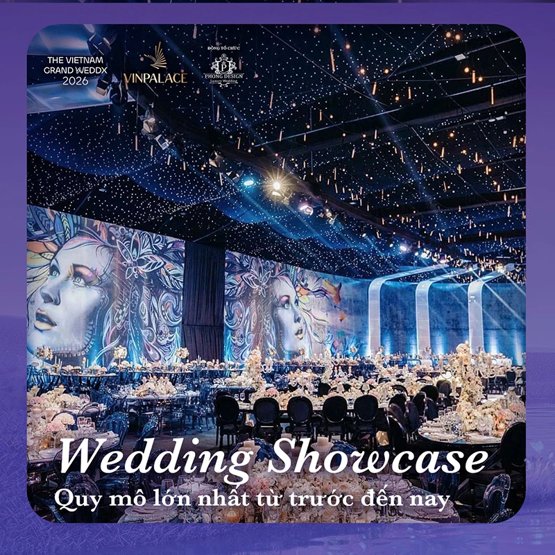 Không gian wedding showcase độc đáo kết hợp immersive led và 3D mapping.