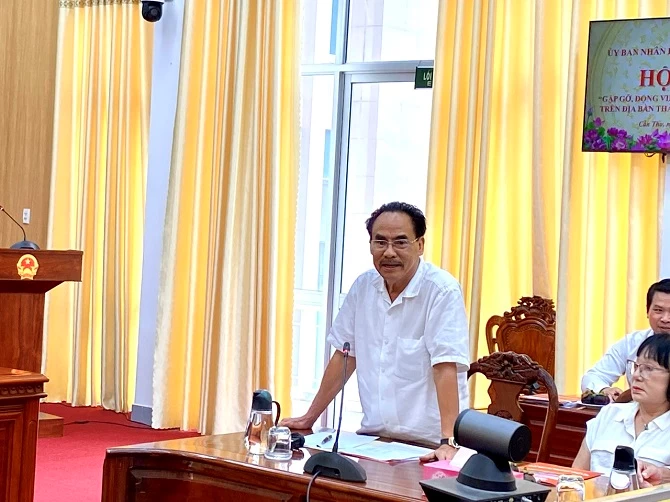 Ảnh 2- &Ocirc;ng Huỳnh Trung Quang - Tổng Gi&aacute;m đốc C&ocirc;ng ty TNHH Th&eacute;p T&acirc;y Đ&ocirc; n&ecirc;u kiến nghị.