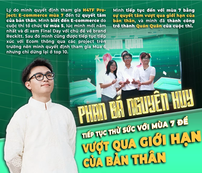 Bạn Nguyên Huy - Quán Quân H4TF Project: E-commerce mùa 7 