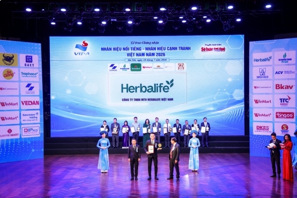 Herbalife lọt Top 10 Nhãn hiệu nổi tiếng Việt Nam năm 2026