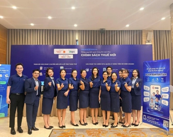 Ảnh: Đại diện Ngân hàng TMCP Quân đội (MB) tại sự kiện. Ảnh: Đại diện Ngân hàng TMCP Quân đội (MB) tại sự kiện.