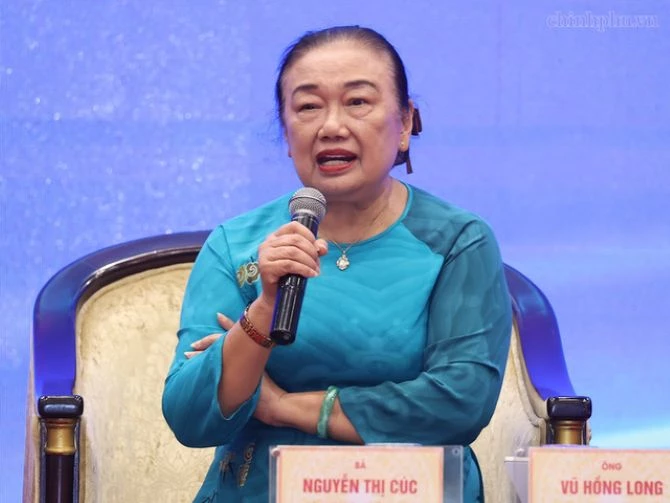 Bà Nguyễn Thị Cúc - Chủ tịch Hội Tư vấn Thuế Việt Nam (VTCA). ẢNh: VGP.