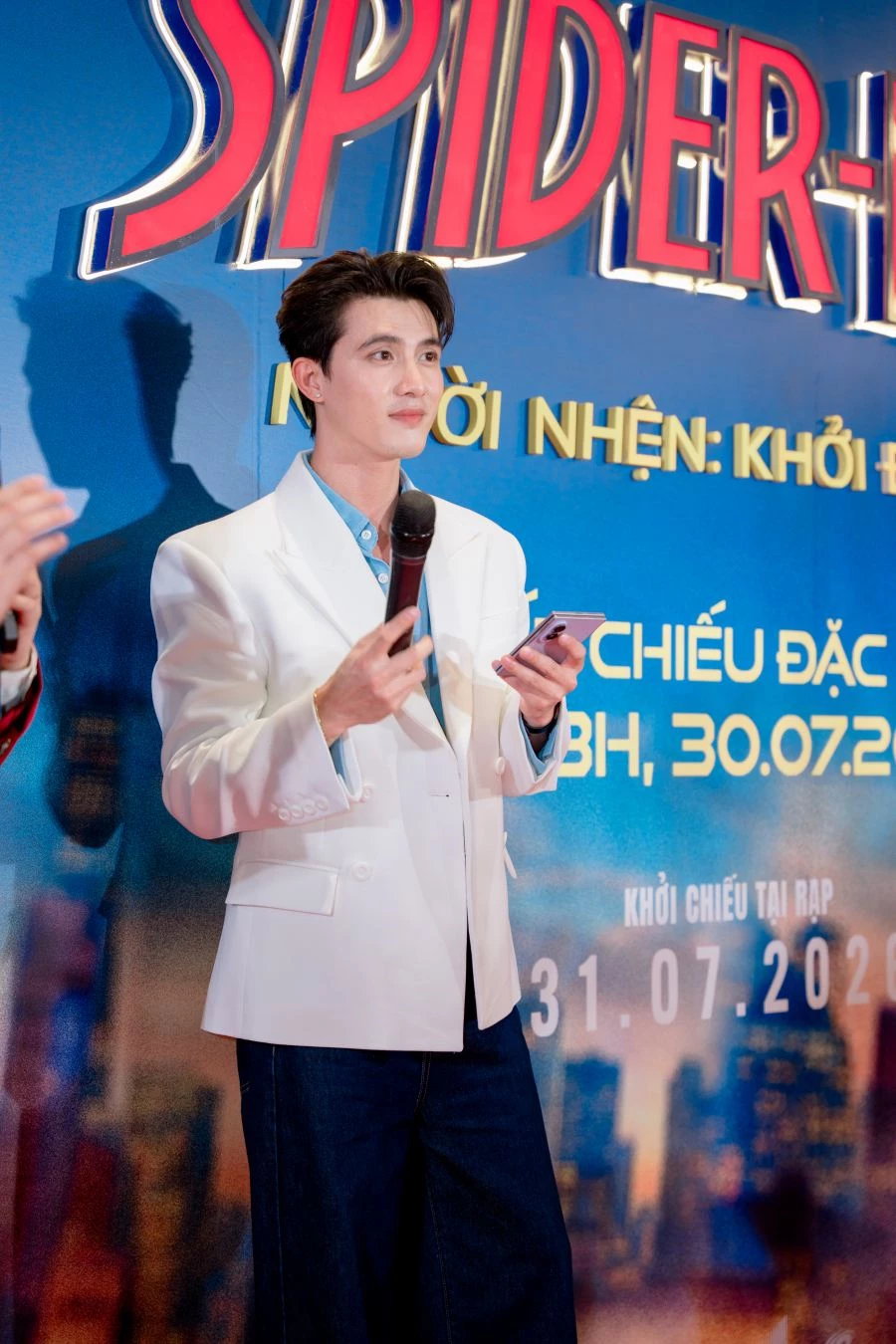 Diên viên Trần Ngọc Vàng hào hứng trước hành trình mới của Người Nhện trở lại sau hơn 4 năm tại rạp Hà Nội.