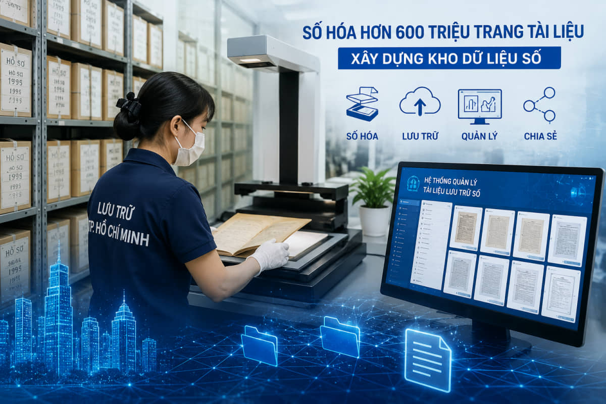 TP Hồ Chí Minh số hóa hơn 600 triệu trang tài liệu từ năm 1975