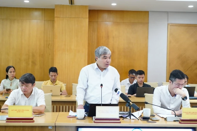 Ông Lê Đình Hanh - Phó Giám đốc Quỹ Phát triển khoa học và công nghệ quốc gia.