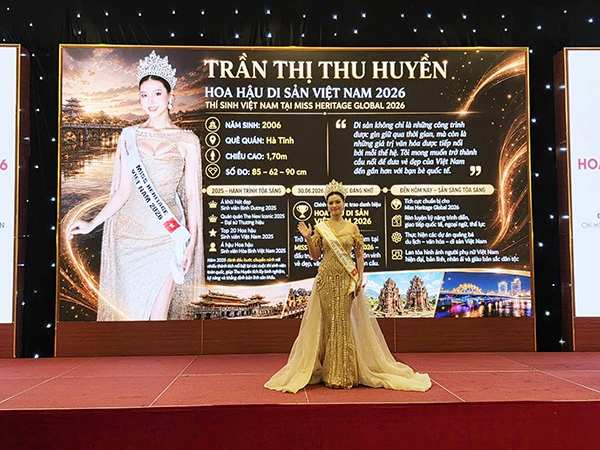 Hoa hậu Nguyễn Thị Thu Huyền sẽ đại diện Việt Nam tham dự cuộc thi Miss Heritage Global 2026.