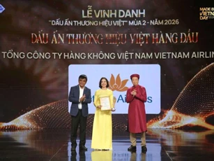 Vietnam Airlines được vinh danh “Dấu ấn thương hiệu Việt hàng đầu”