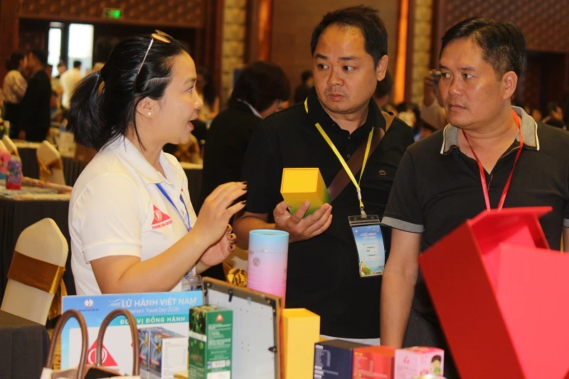 Doanh nghiệp Gia Lai giới thiệu sản phẩm đặc trưng tại chương trình.