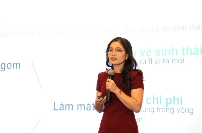 Bà Đào Thị Thanh Ngân, Trưởng ban Xây dựng phát triển chiến lược, Công ty CP Nhựa Thiếu niên Tiền Phong.