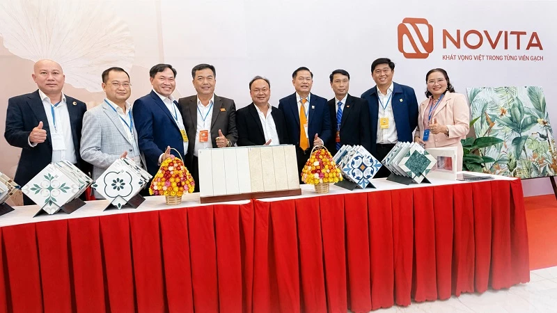 Khu trưng bày, giới thiệu sản phẩm của Novita tại Đại hội Hiệp hội Doanh nghiệp tỉnh Lâm Đồng. 