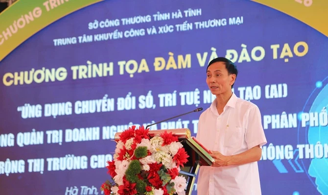 Ông Lê Trung Phước – Giám đốc Sở Công Thương Hà Tĩnh phát biểu chỉ đạo.