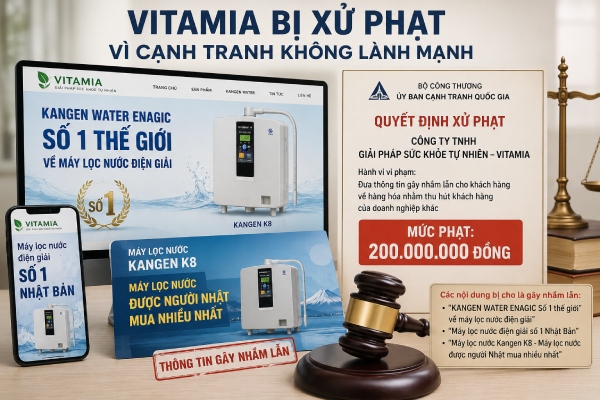 Tự nhận là 'số 1', Vitamia bị phạt 200 triệu đồng

