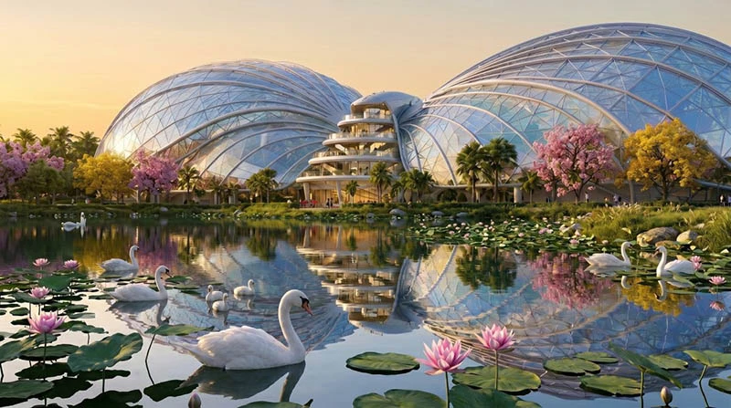 Đại công viên sinh thái Botanica Park - “kỳ quan xanh” mang đến không gian sinh thái độc đáo cho cư dân và du khách. (Nguồn: Vinhomes). Đại công viên sinh thái Botanica Park - “kỳ quan xanh” mang đến không gian sinh thái độc đáo cho cư dân và du khách. (Nguồn: Vinhomes).