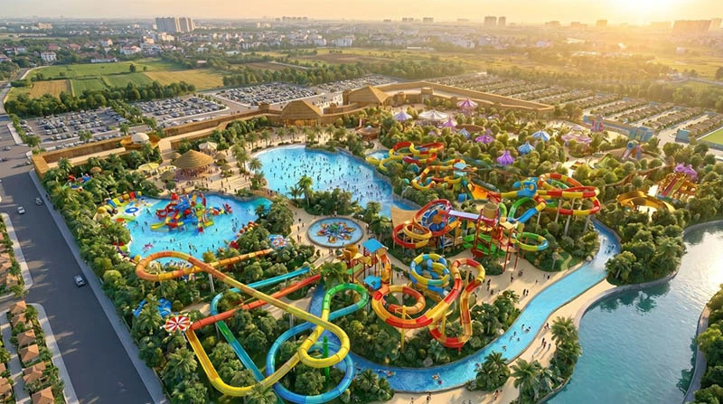 VinWonders Ocean Park - tổ hợp giải trí nước chủ đề gia đình sôi động suốt ngày đêm. (Nguồn: Vinhomes).