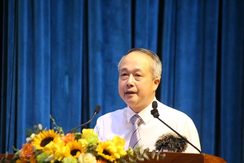 Ông Nguyễn Xuân Thắng - Tổng Giám đốc Tập đoàn HAGL phát biểu tại lễ ký kết. 