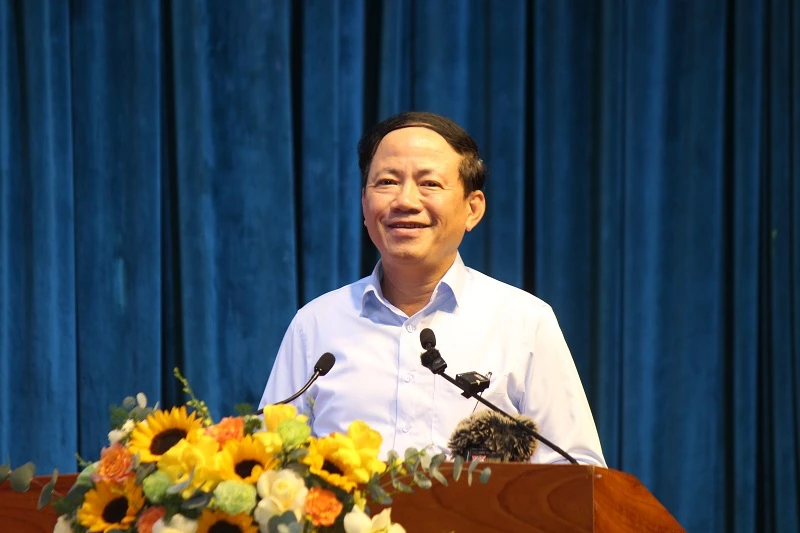 Chủ tịch UBND tỉnh Gia Lai Phạm Anh Tuấn phát biểu tại buổi lễ.