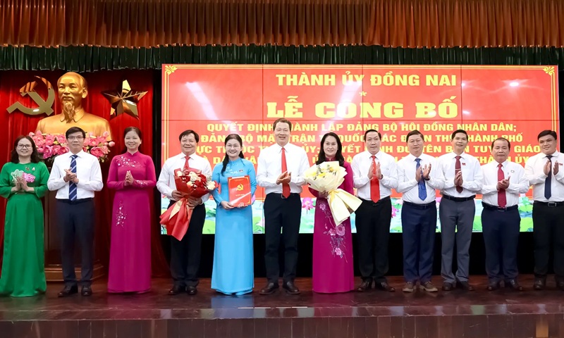 TP Đồng Nai thành lập Đảng bộ HĐND, Đảng bộ MTTQ trực thuộc Thành ủy
