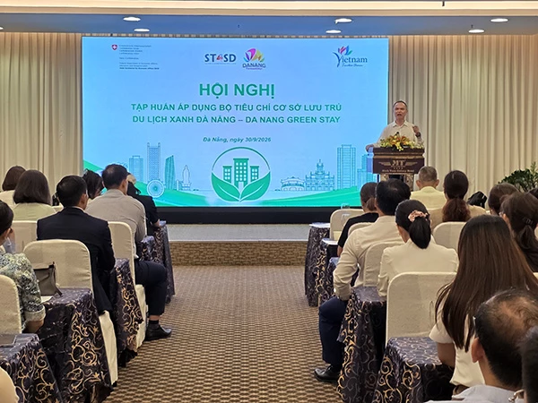 Chuyên gia của Dự án ST4SD hướng dẫn thực hành Bộ tiêu chí Da Nang Green Stay.