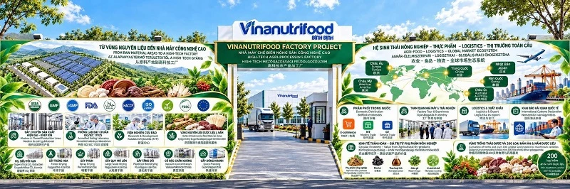 Định hướng phát triển Nhà máy chế biến nông sản công nghệ cao Vinanutrifood Bình Định tại tỉnh Gia Lai.