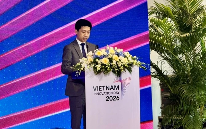 Ông Phạm Hồng Việt - Phó Cục trưởng Cục Đổi mới sáng tạo phát biểu tại hội thảo.