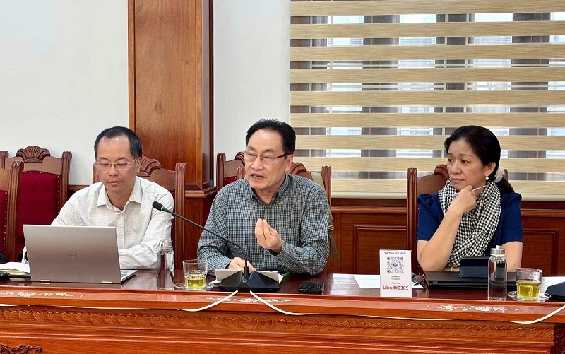 Ông Lã Quốc Khánh - Phó Chủ tịch Thường trực Hiệp hội Ẩm thực Việt Nam phát biểu tại buổi làm việc.