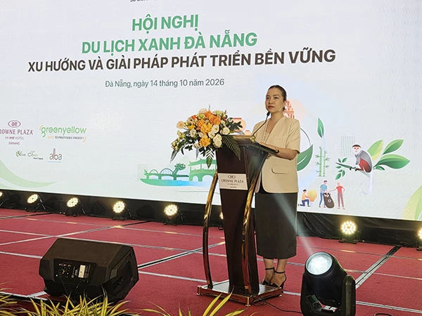 Phó Giám đốc Sở VHTT&DL Đà Nẵng Nguyễn Thị Hoài An phát biểu tại hội nghị.
