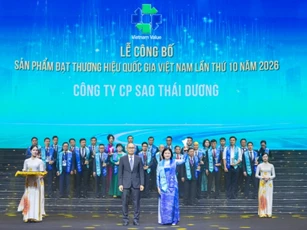Lần thứ 3 liên tiếp Sao Thái Dương đạt Thương hiệu Quốc gia Việt Nam