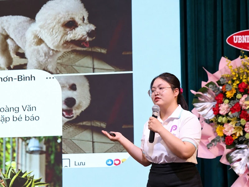 Nguyễn Chiêu Hoàng Linh - nhà sáng lập dự án giải pháp định danh toàn diện cho thú cưng PawsTag.